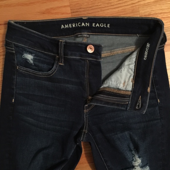 AMERICAN EAGLE Distressed Jeggings -Super Stretch - Picture 7 of 14